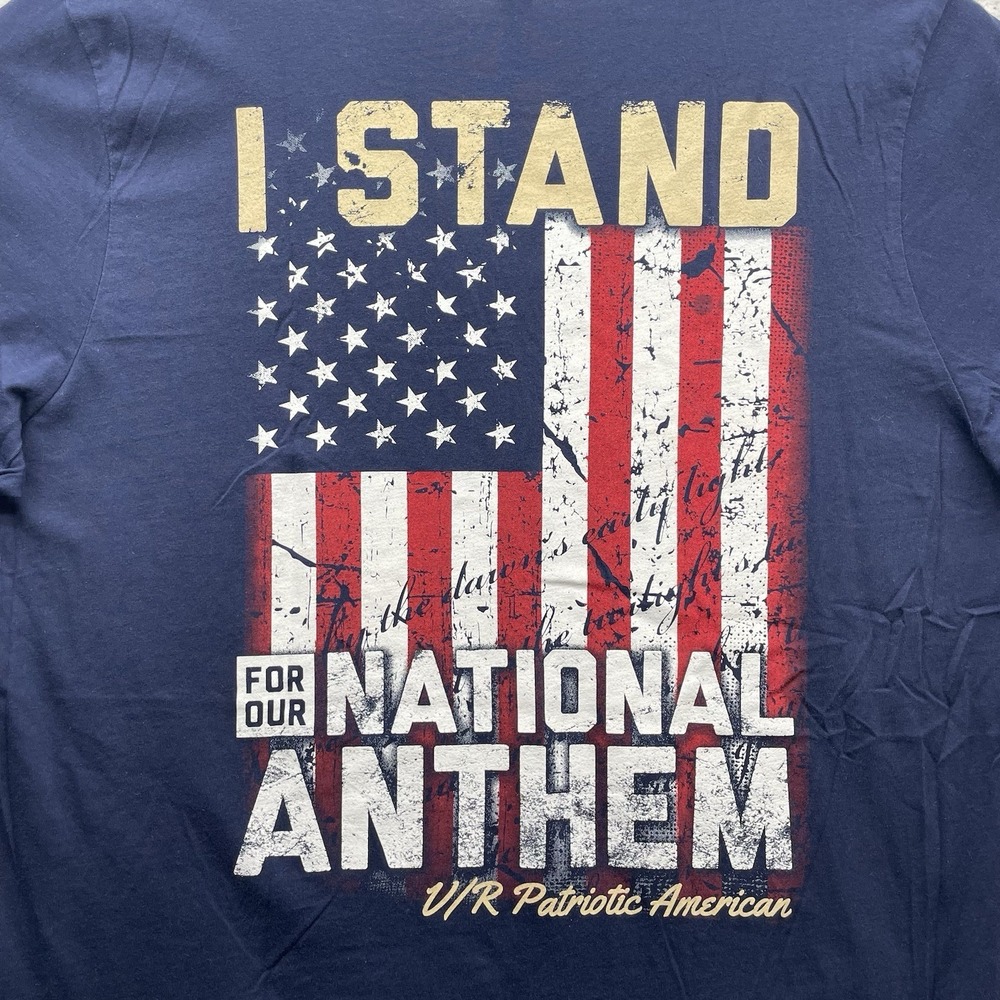 Nine Line T-Shirt Mens XL Navy Blue National Anthem Patriotic American Flag Army - Picture 6 of 10